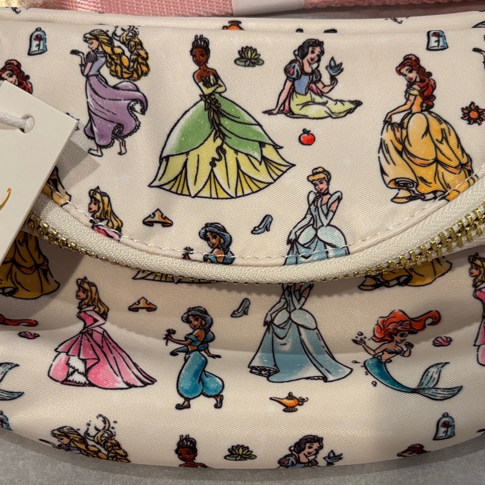 Stoney Clover Lane Disney Princess Crossbody Bag - Cream and Pink-Firm price. - Picture 3 of 10